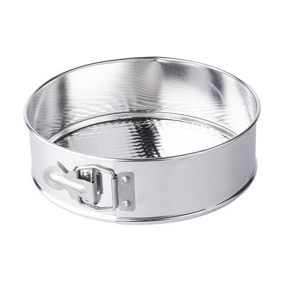 Tortownica 20 cm fakturowane dno srebrny