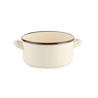 Rondel emaliowany 1,45 l śr. 16 cm krem