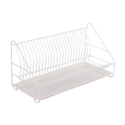 Suszarka do naczyń 1-poziomowa 50 cm biała z tacką