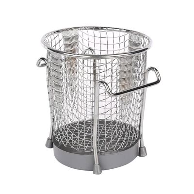 Ociekacz na sztućce okrągły chrom