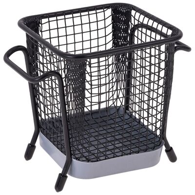 Ociekacz na sztućce kwadratowy czarny