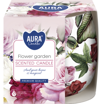 Świeca w szkle SN71S-58 Kwiatowy Ogród BISPOL