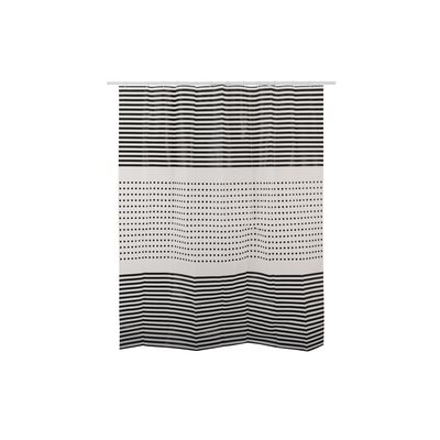 Zasłona prysznicowa PEVA MALTA 3 180 x 200 cm czarno/biały