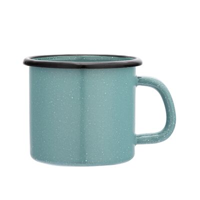 Kubek emaliowany 0,45 l szałwiowy nakrapiany