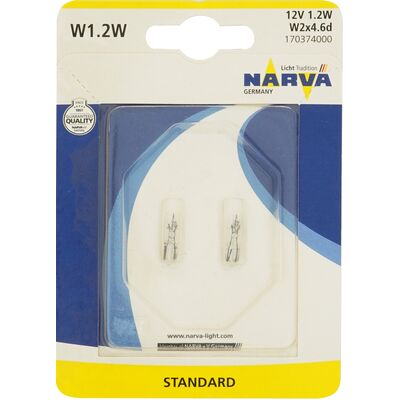Zestaw żarówek samochodowych 1,2 W W2x4.6d 12 V blister NARVA