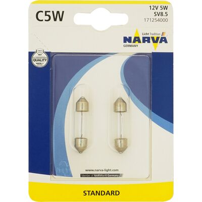 Zestaw żarówek samochodowych C5 W rurki SV8,5 12 V blister NARVA