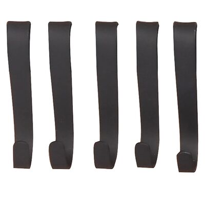 Haczyki kuchenne czarne 5 szt.