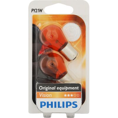 Zestaw żarówek samochodowych PY21 W 12 V pomarańczowe blister PHILIPS