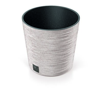Doniczka FURU ROUND LOW ECO WOOD 25 x 24,7 cm biały ECO