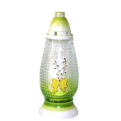 Znicz szklany 27 cm Z-94 zielony