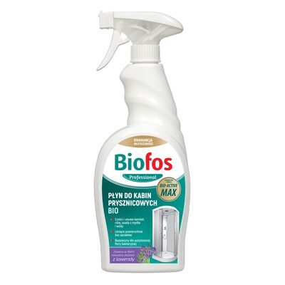 Płyn do mycia kabin prysznicowych BIO butelka 750 ml Biofos