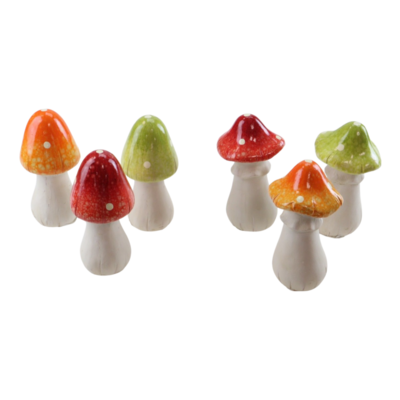 Figurka ceramiczna 9 x 15,5 cm muchomor mix kolorów