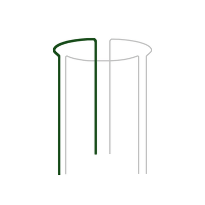 Podpora pierścieniowa do roślin 1/3 koła śred. 40 cm/wys. 90 cm