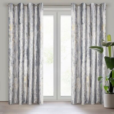 Zasłona gotowa na przelotkach GRACE 140 x 250 cm srebrny