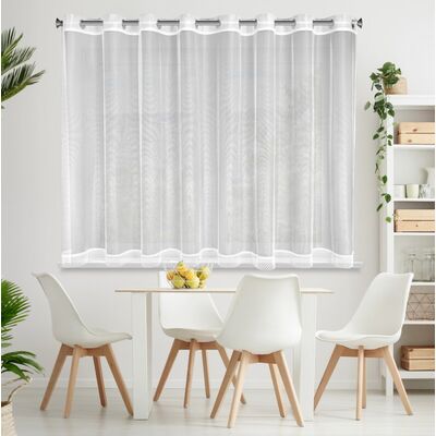 Firana gotowa na przelotkach Nel 300 x 145 cm biały