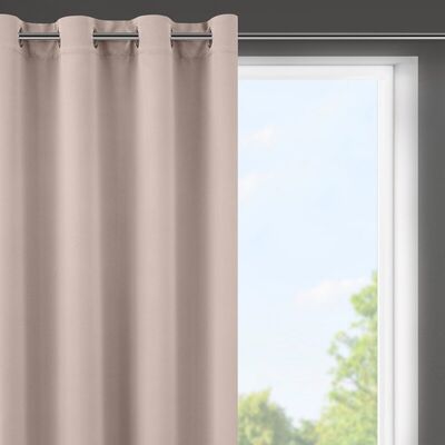 Zasłona gotowa na przelotkach Logan 140 x 175 cm pudrowy