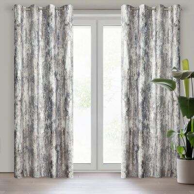 Zasłona gotowa na przelotkach Malia 140 x 250 cm stalowy