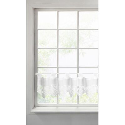 Firana gotowa Isaac na szelkach 150 x 30 cm biały