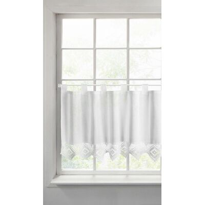 Firana gotowa Isaac na szelkach 150 x 60 cm biały