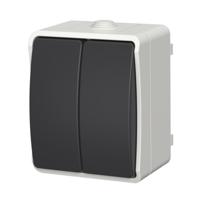 Łącznik świecznikowy Aqua Plus IP54 szary