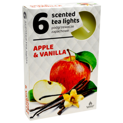 Podgrzewacze zapachowe 6 sztuk jabłko-wanilia