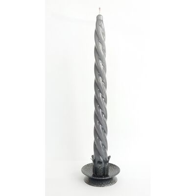 Świeca fortepianowa 23 x 2,2 cm lakier stalowe magnolie