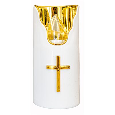 Świeca led z krzyżem C707 15cm