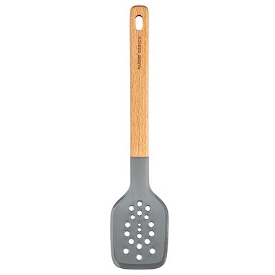 Łopatka z drewnianym uchwytem szara 31,5 x 7 cm