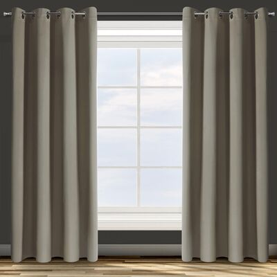 Zasłona na przelotkach PARISA 135 x 250 cm ciemnobeżowy