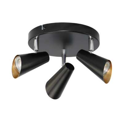 Reflektor 3-punktowy ORO AQUILA 3xGU10 czarno-złoty