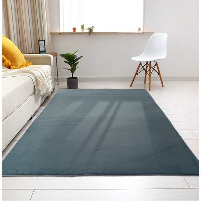 Dywan FUTRZANY 120 x 170 cm niebieski