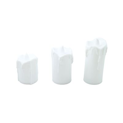 Komplet 3 świec LED ciepły biały