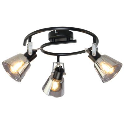 Reflektor 3-punktowy ORO TRINGA 3xE14 czarno-srebrny