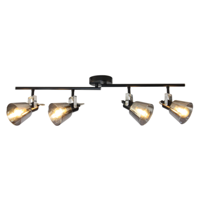Reflektor 4-punktowy ORO TRINGA 4xE14 czarno-srebrny