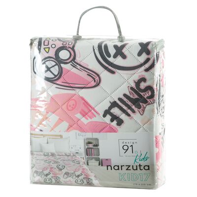 Narzuta KID/17 170 x 210 cm srebrno-różowy