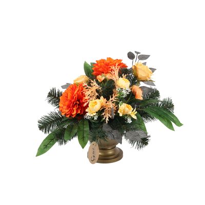 Stroik dekorowany w misie chryzantema