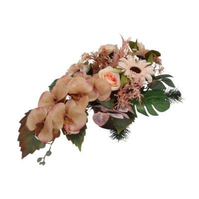 Stroik dekorowany w misie storczyki, róże, gerbery