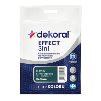 Dekoral Farba plamoodporna do wszystkich pomieszczeń EFFECT 3in1 TESTER Ciemny szmaragdowy 0,04 l