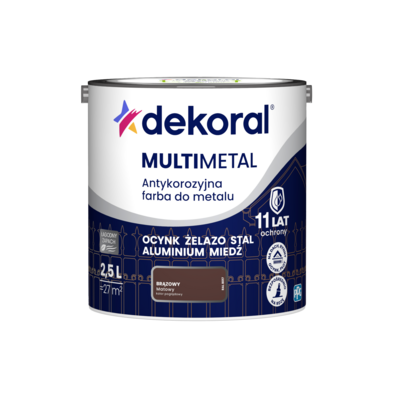 Dekoral Farba antykorozyjna do metalu MULTIMETAL Brązowy 2,5 l