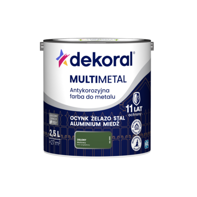 Dekoral Farba antykorozyjna do metalu MULTIMETAL Zielony 2,5 l