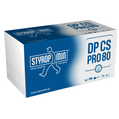 STYROPMIN Płyta standardowa DP CS PRO 80 gr.010 gładka 500 x 1000