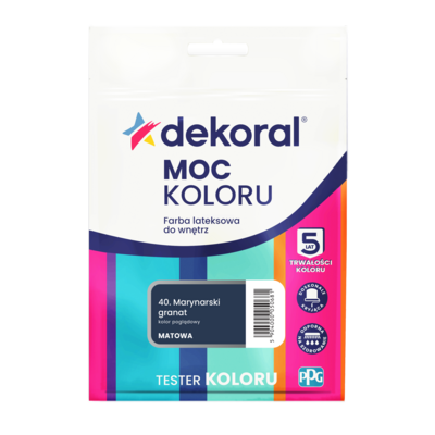 Dekoral Farba lateksowa do wnętrz MOC KOLORU TESTER Marynarski granat 0,04 l