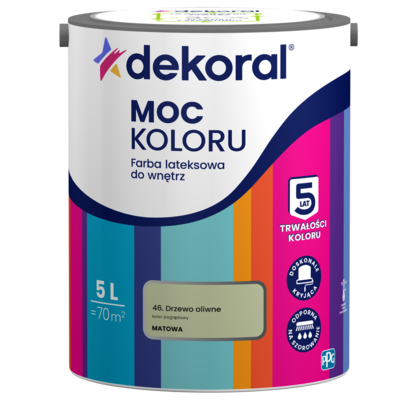 Dekoral Farba lateksowa do wnętrz MOC KOLORU Drzewo oliwne 5 l