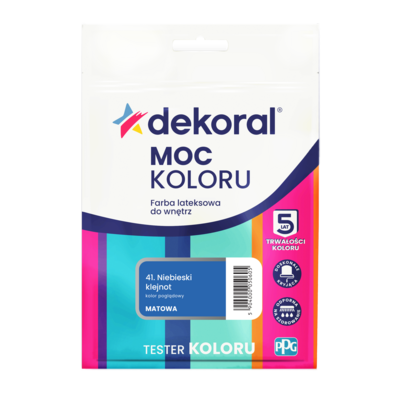 Dekoral Farba lateksowa do wnętrz MOC KOLORU TESTER Niebieski klejnot 0,04 l
