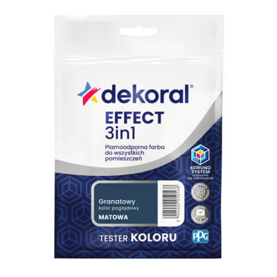 Dekoral Farba plamoodporna do wszystkich pomieszczeń EFFECT 3in1 TESTER Granatowy 0,04 l