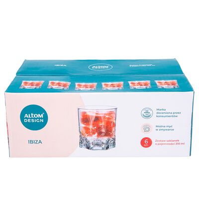 Komplet 6 szklanek Ibiza 310 ml