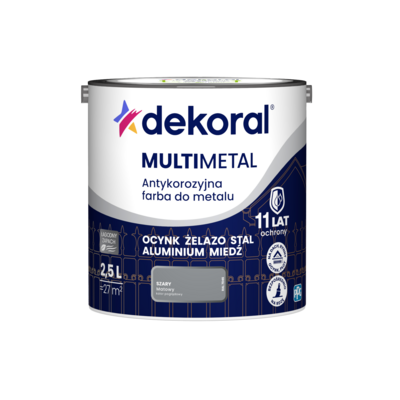 Dekoral Farba antykorozyjna do metalu MULTIMETAL Szary 2,5 l