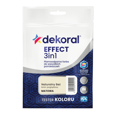 Dekoral Farba plamoodporna do wszystkich pomieszczeń EFFECT 3in1 TESTER Naturalny beż 0,04 l