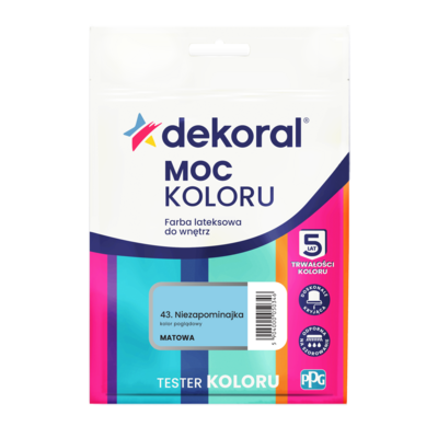 Dekoral Farba lateksowa do wnętrz MOC KOLORU TESTER Niezapominajka 0,04 l