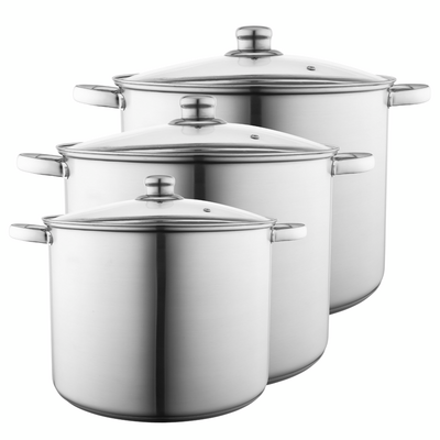 Garnek nierdzewny Fabio 26 x 28 x 30 cm 3 sztuki